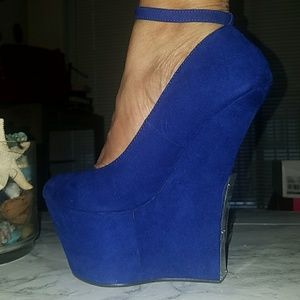 Lady Gaga inspired Cobalt Blue Platform